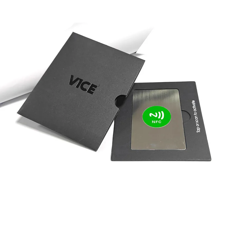 Custom Printed Creative Paper Vip Membership Card Envelope Slider Drawer Credit Card VIP Gift Card Packaging Box