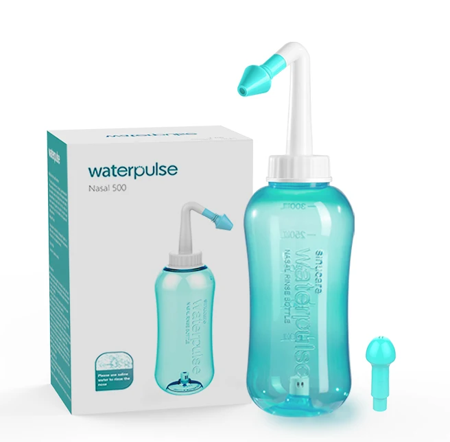 waterpulse sinus nasal système d'irrigation lavage nasal bouteille nez  rinçage nettoyage