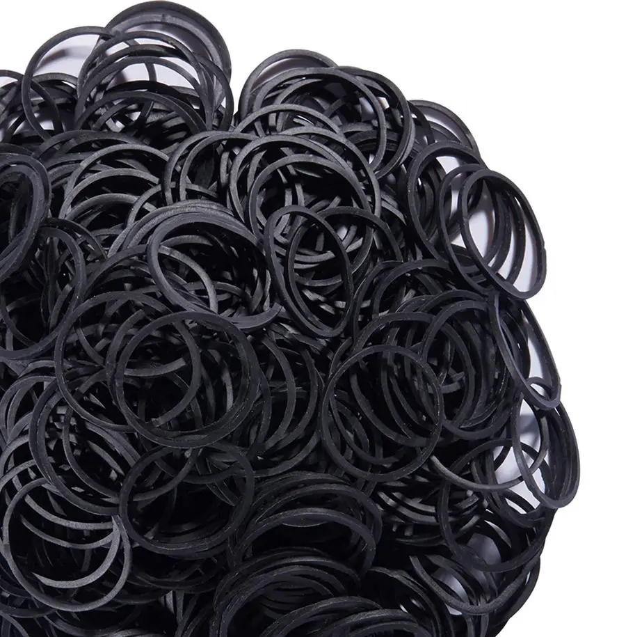 高品质环保迷你黑色橡皮筋柔软松紧带儿童发辫