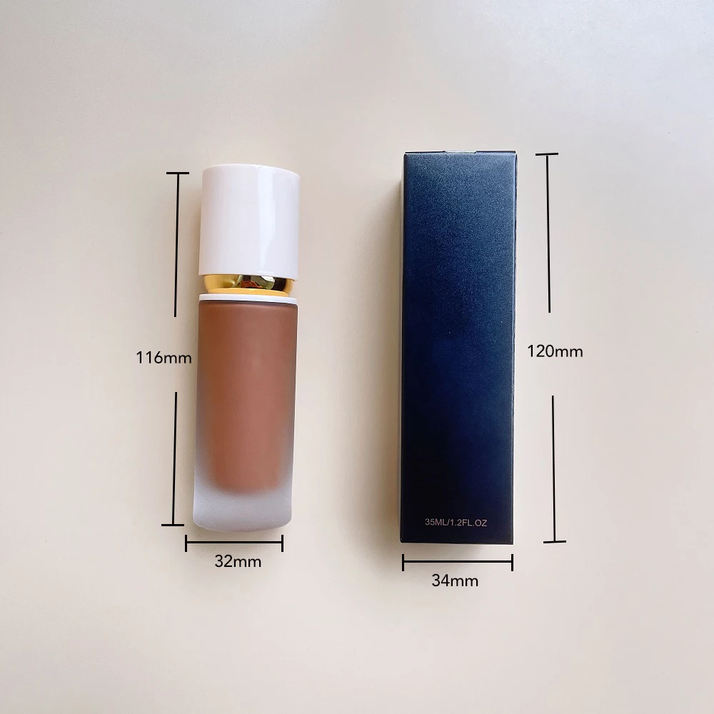 Wholesale Bulk Foundation Makeup 8 Color Liquid Make Up Foundation Light Dark Glass Luxury