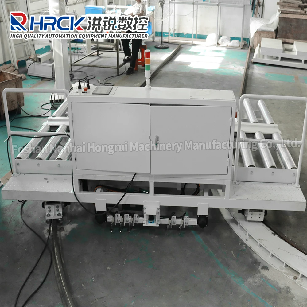 conveyer belt system RGV conveying vehicle for curved roads