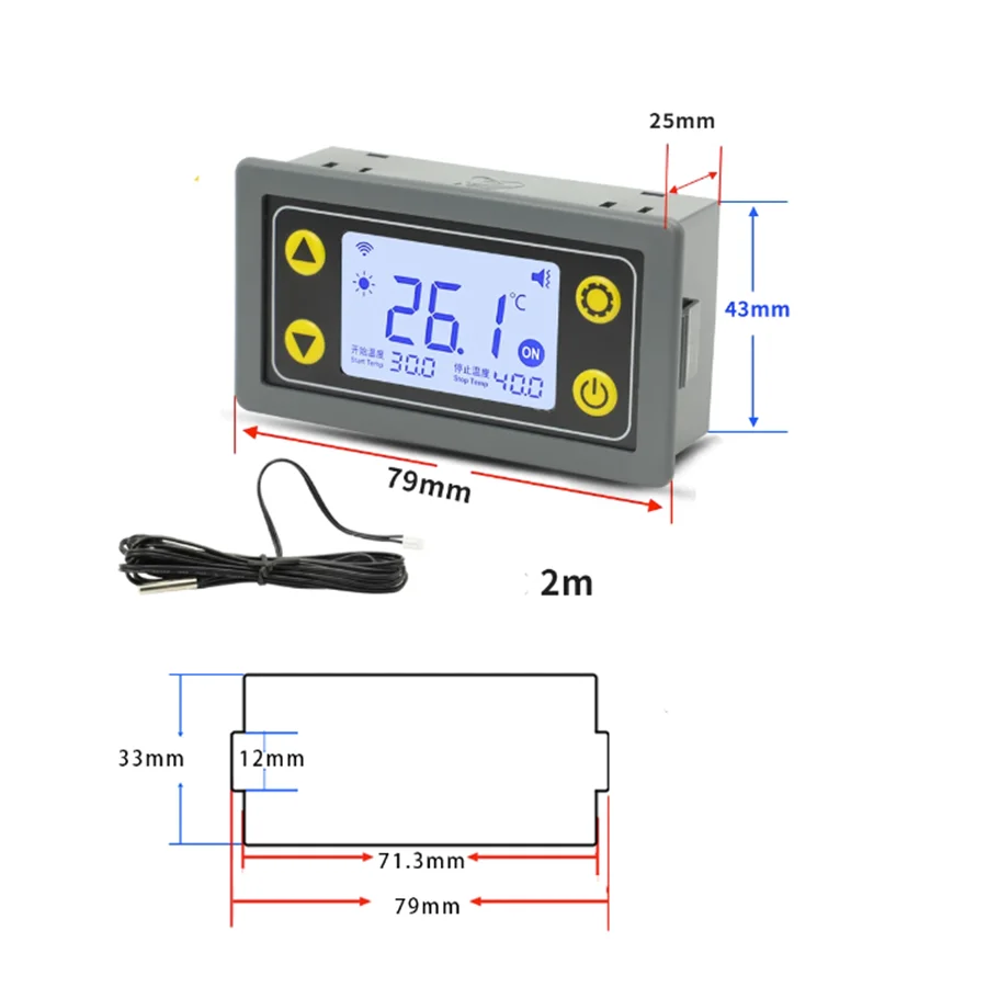 Wifi Remote Temperature Controller Switch Digital Display Intelligent