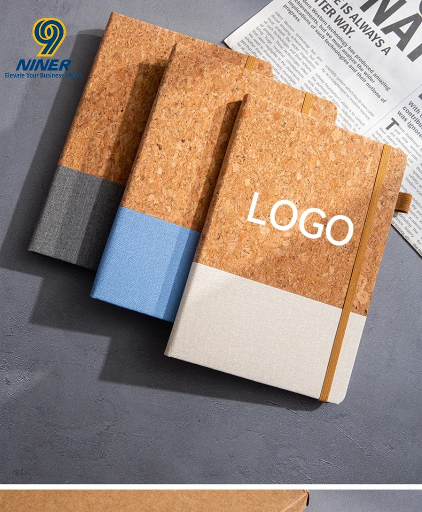 A5 notebook made of eco-friendly straw and cork can print logo for learning and office stationery wholesale preview 2