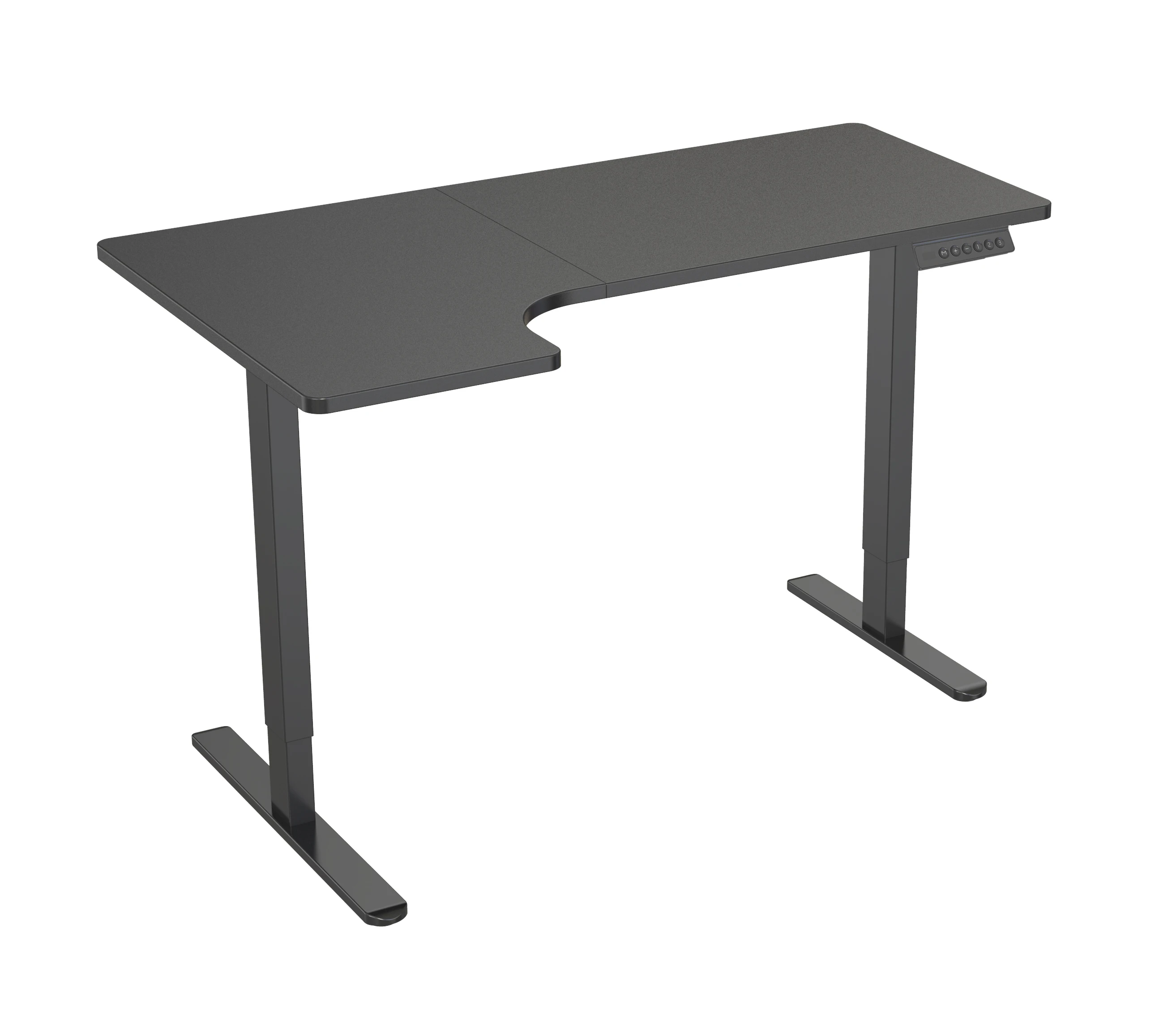 V-mounts Ergofusion Modern Height Adjustable Desk With L-shaped Desktop ...