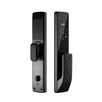 High security cat eye visual home fingerprint password unlocking smart door lock  3D Face Recognition Smart Door
