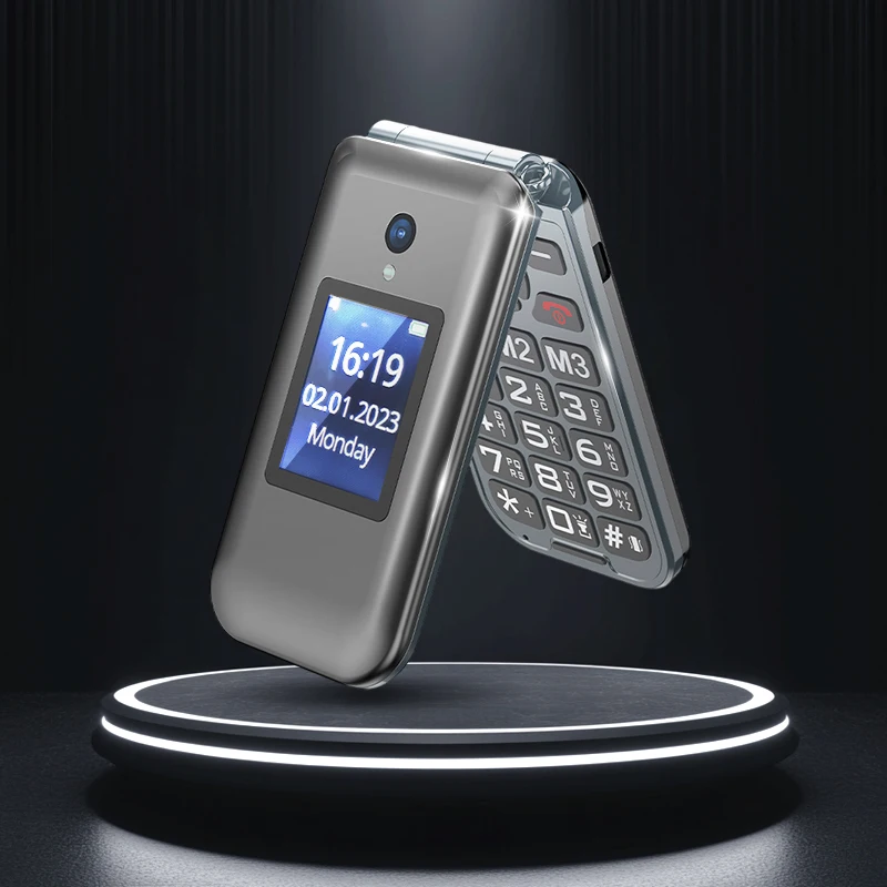 Original Factory-Unlocked Flip Smart Phone 4G/3G CDMA Cellular Mobile Phone with Sim Card Seniors Phone with Screen Display