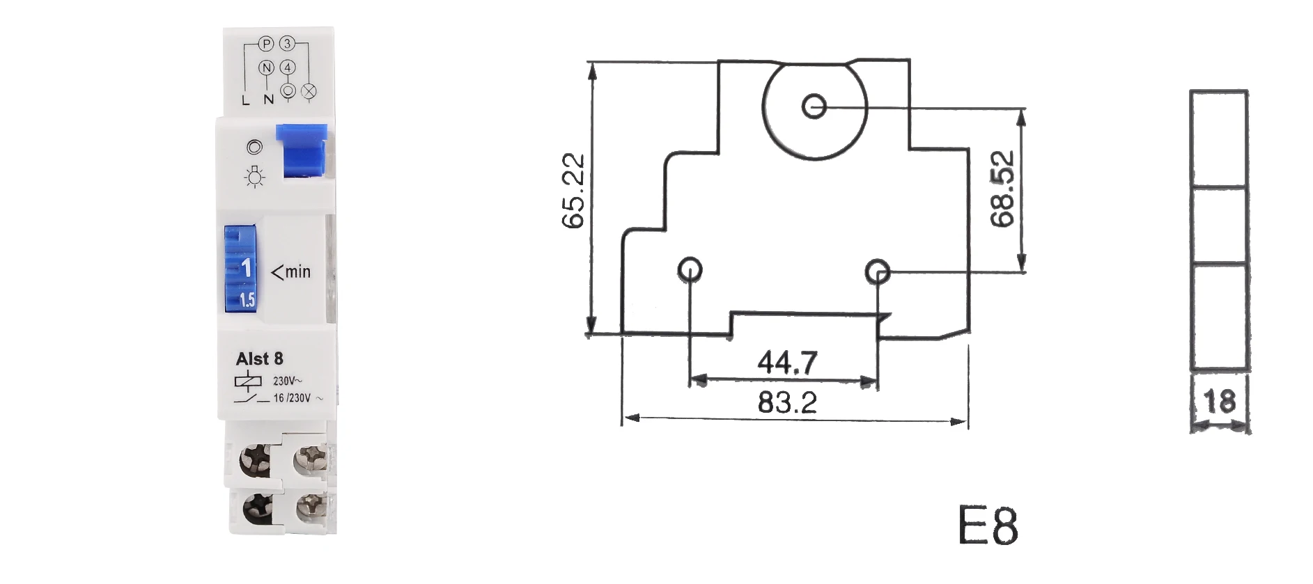 High Quality E8 Timer Switch Controller Ac 110v 240v 16a 17 Minutes 1