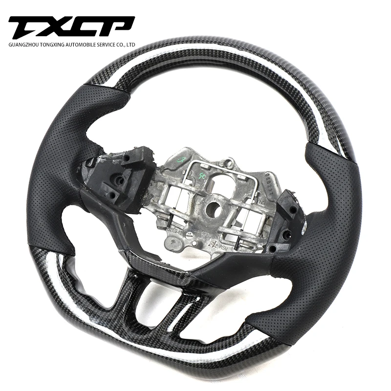 Fit for Peugeot 308S Custom Universal Car Steering Wheel Auto Alcantara Led Carbon Fiber Racing Wheel Convertible