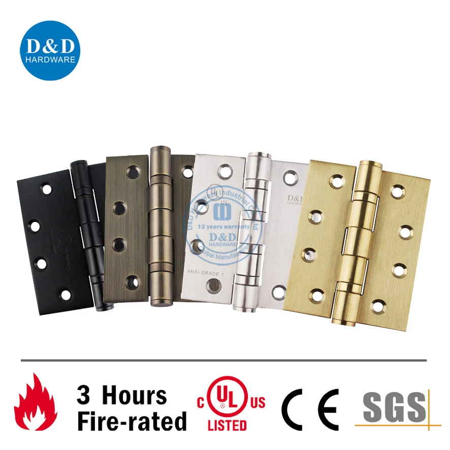 UL Listed Fire Rated Stainless Steel Ball Bearing Butt Metal Commercial Interior Door Hinge