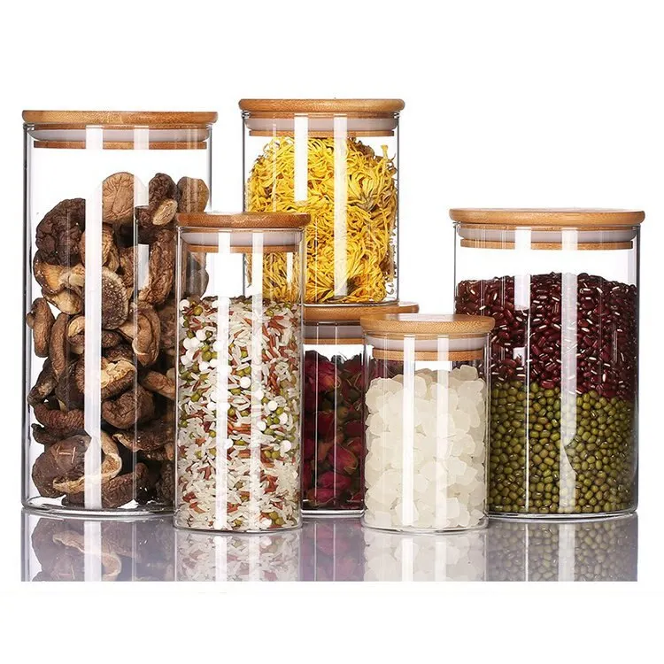 round shape food storage containers glass