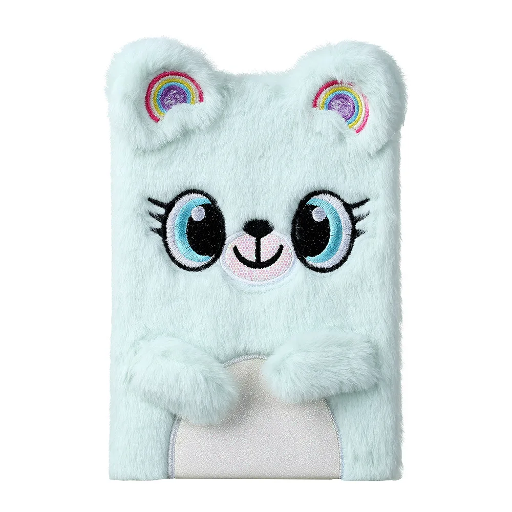 Hot Sale Eco Friendly Customizable A5 Diary Soft Cover Kawaii Cute Kids School Fluffy Plush Notebook