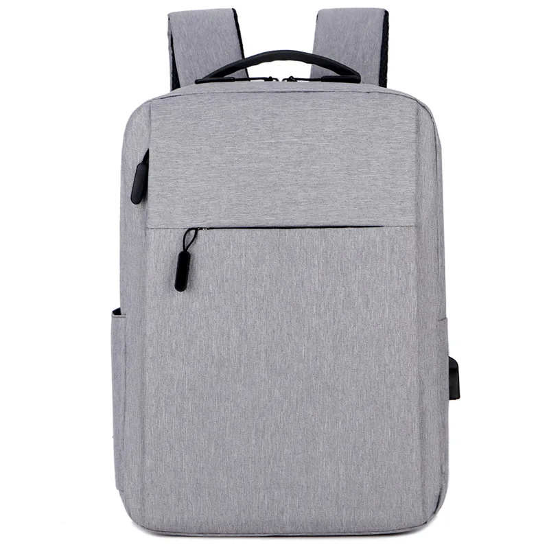 2025 Trend Simple Oxford Cloth Backpack With USB Port Large Capacity Double Zippers Travel Laptop Backpacks for Men