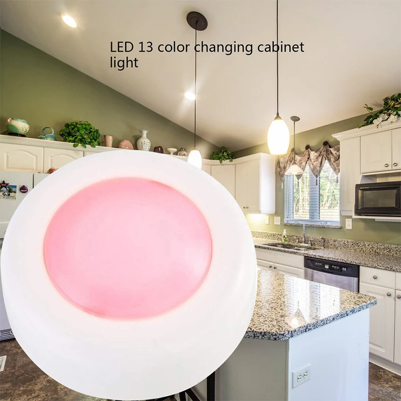 LED Under Cabinet Light RGB 12 Colors Touch Dimmable Night Lamp With Remote Control