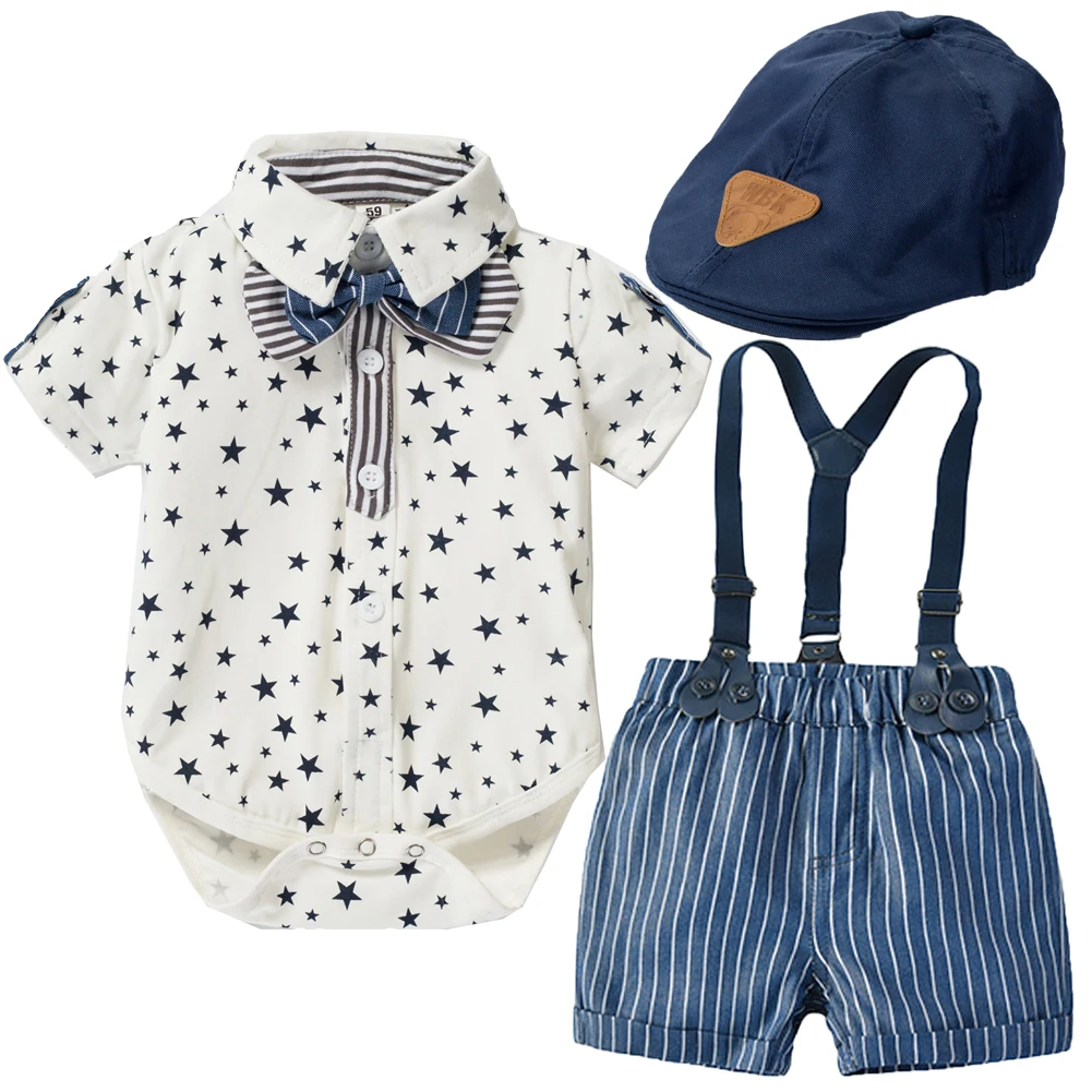 Newborn Infant Baby Boy Cotton Tops Romper Pants Legging Hat Outfits Clothes  Set - Walmart.com