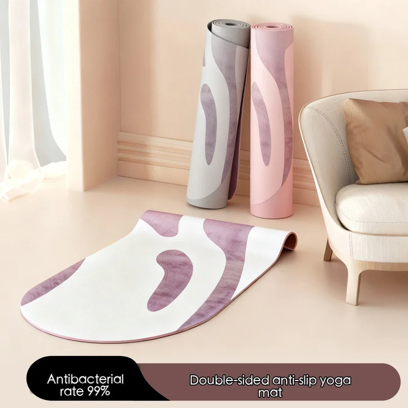 Custom Suede PU Semi-Circle Yoga Mat 183 x 68 cm 5 mm for Fitness