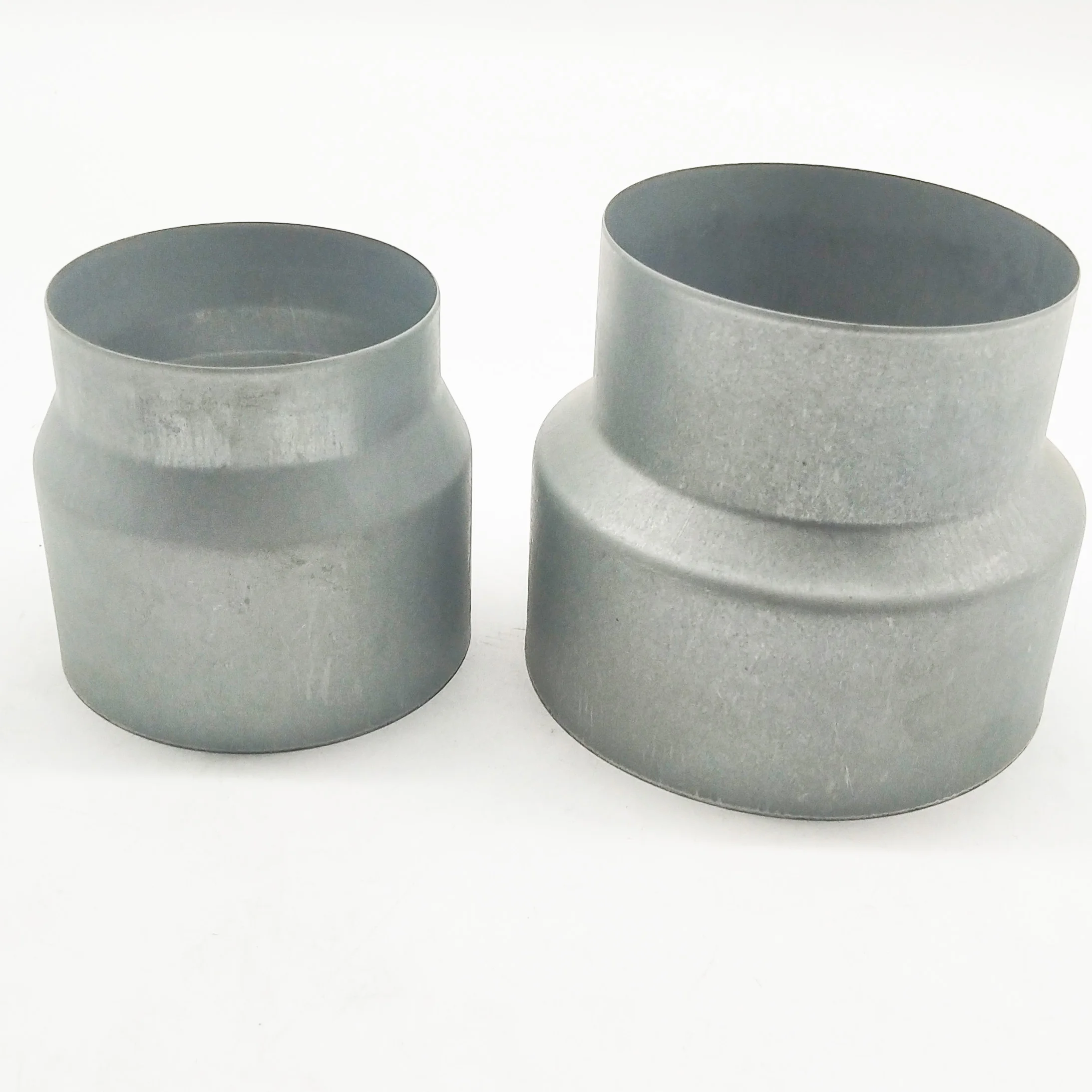 HVAC Duct Reducer and Increaser Connector Galvanized Spiral Duct Fittings for Ventilation