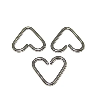 G23 Titanium Body Jewelry Highly Polished Heart Daith Earring 18 Gauge