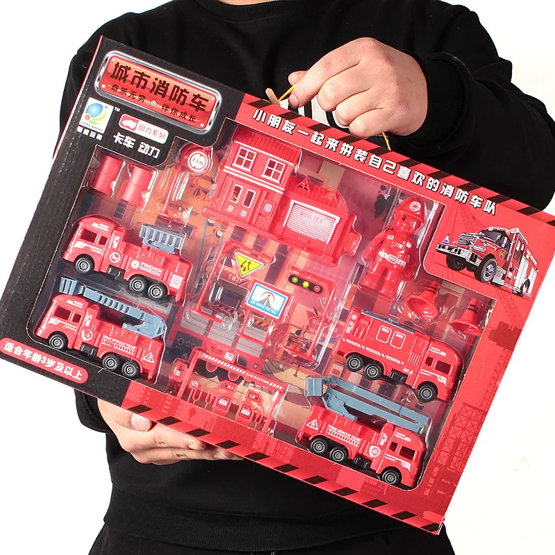 Wholesale DIY Multiple Vehicle Models Vehicles Model Cars Toys Diecast Engineering Car Construction Interesting Toys for Kids