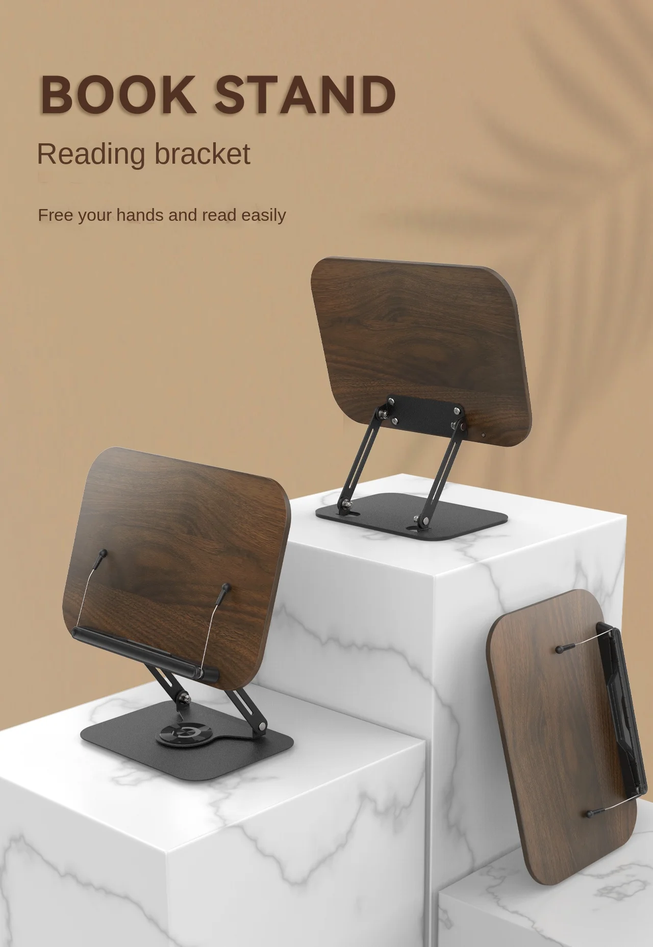 Custom Wooden Book Stand - Adjustable & Stylish Reading