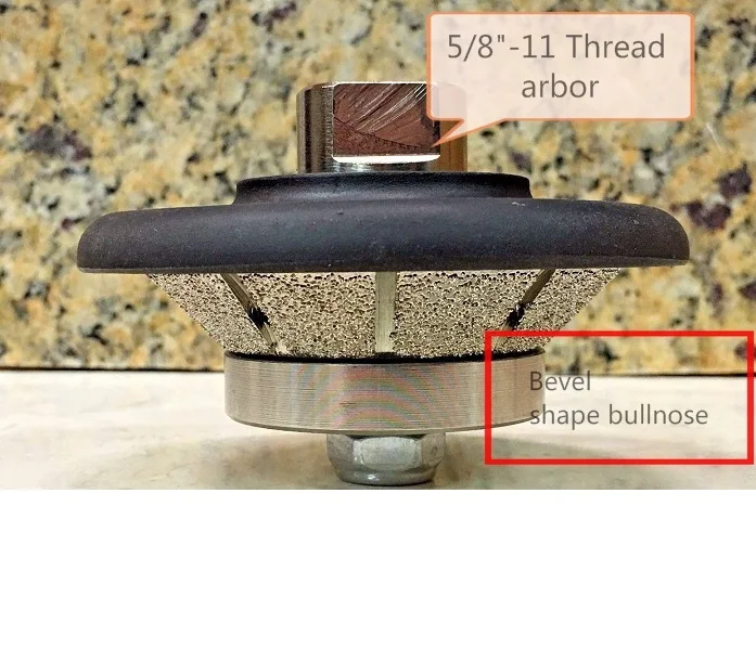 1/2" Diamond Grinding & Shaping Profile Wheel Bevel 45 Degree Bullnose granite 