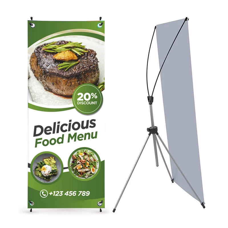 Height Adjustable Type European Style X Banner Stand Poster Stand Advertising Sign Promotion Banner Display
