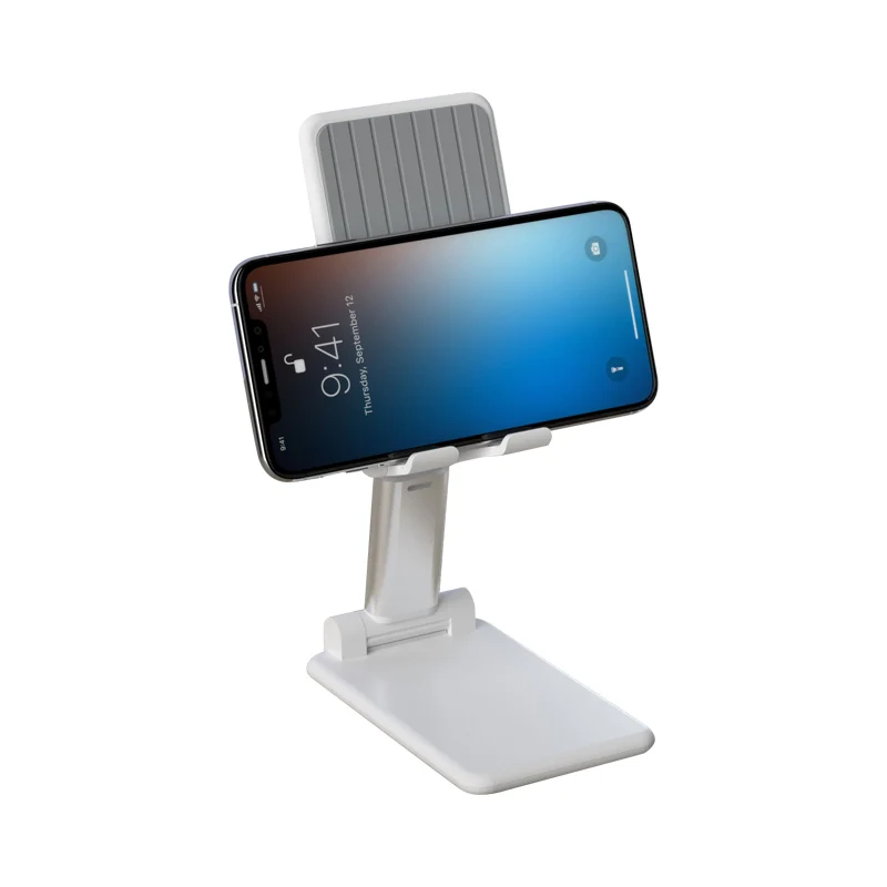 2020 New Portable  Angle Height Adjustable Foldable Desktop Plastic Cell Phone Stand Holder