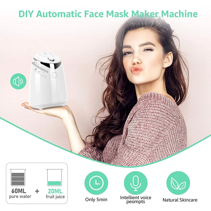 Machine de masque facial bricolage automatique Fruits et légumes masque  facial au collagène naturel machine visage spa beauté, rose 