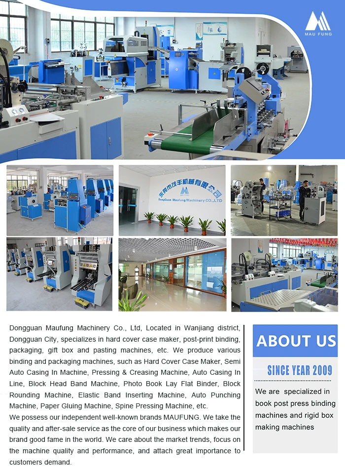 Semi-Automatic Book Case Making Machine with 5.2KW Power and 1-4mm Paperboard Thickness for Notebooks