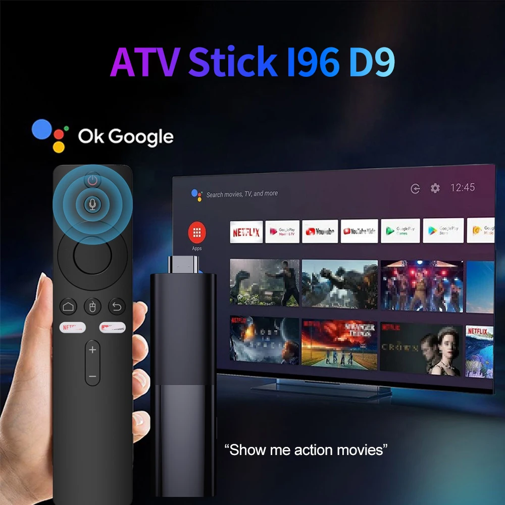 Topleo Android Tv Stick Dual WIFI Android 13 4K HD Smart Dongle Tv Box Certificado Android Tv Stick