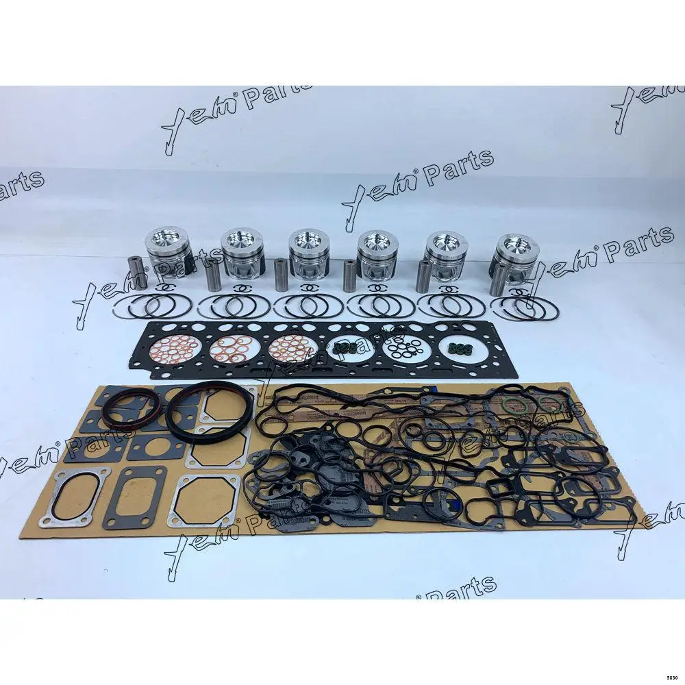Engine Rebuild Kit With Cylinder Gaskets Set Piston Rings For Volvo D6E