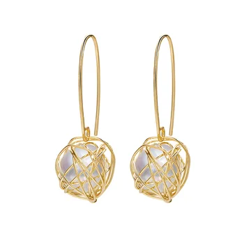 ladies jeweries and earing 2021 simple personality hanging bead earrings
