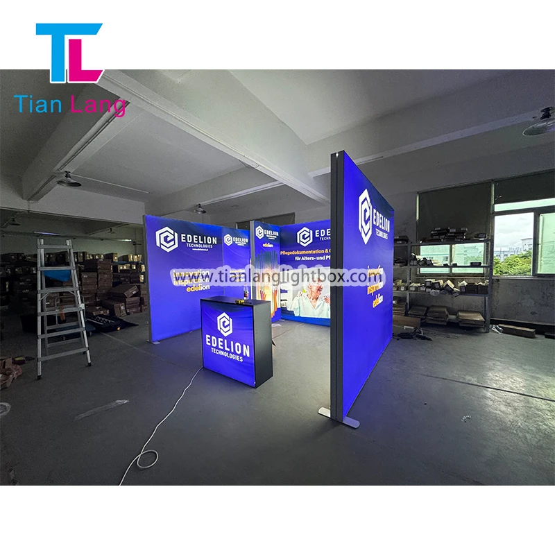 Naujas prekybos lankstus modulinis audinys su silikono tendencija, pakartotinai naudojamas, stilingas, sunkiojo aliuminio ištraukimas, rodyti pernešamąsias stotis