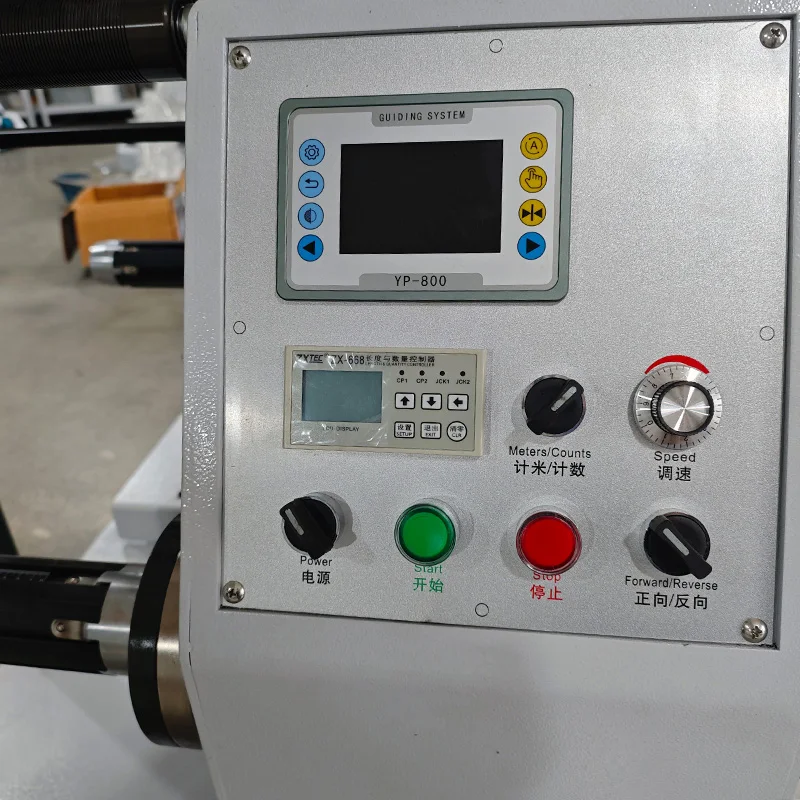 Automatic Label Winder Rewinder Machine Aluminum Foil Table Top Paper Rewinding with Counter Post Press Equipment