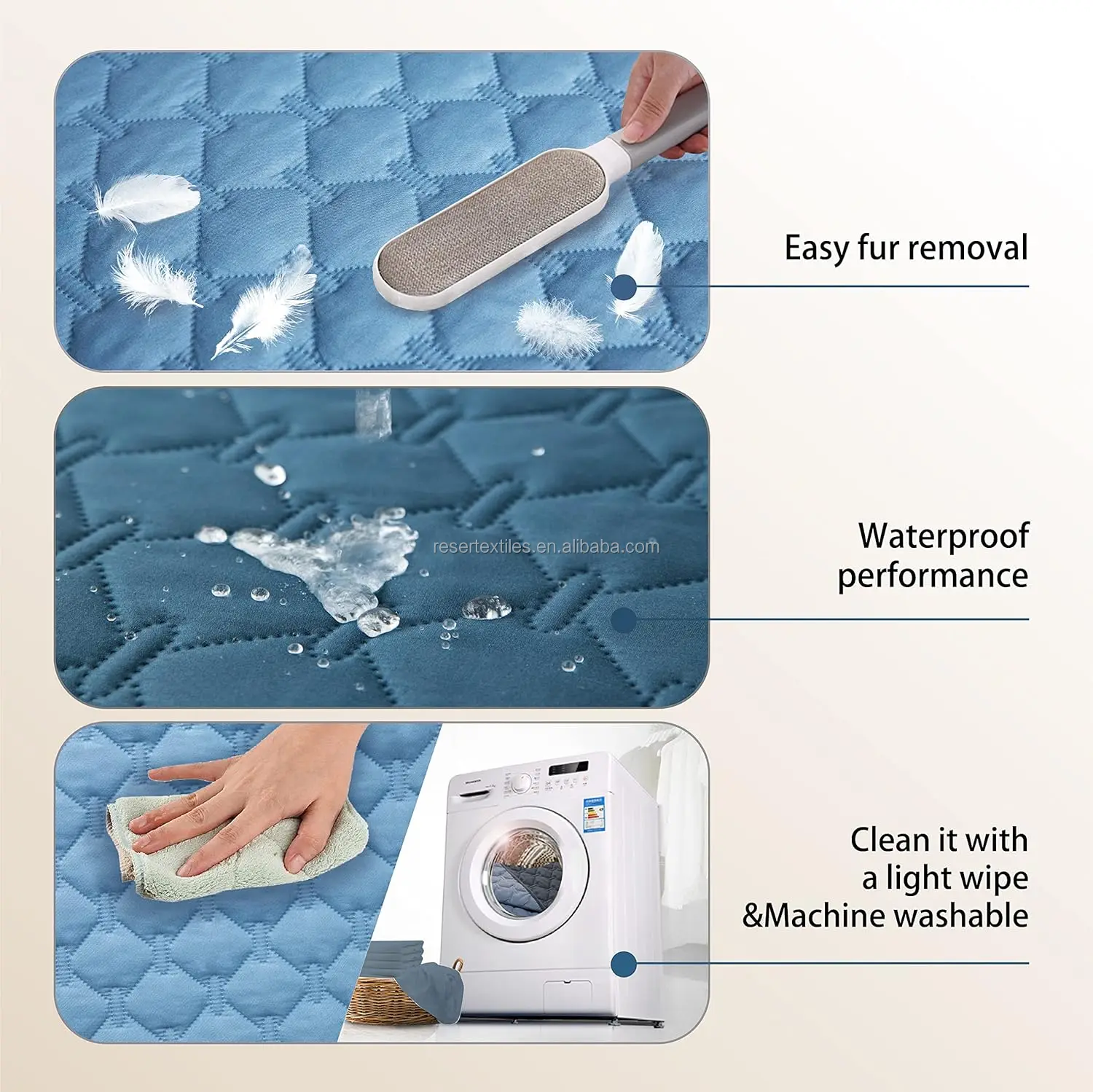 100% Double Sided Reversible Soft Pet Bed Cover Waterproof Dog Blanket Protects Furniture Couch Sofa Car Puppy's Winter Damage