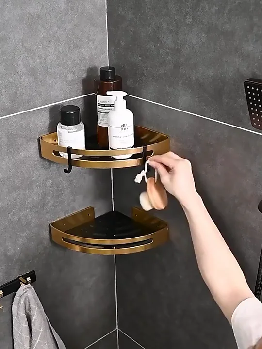 Newrgy Luxury Bathroom Shelf Hardware Shower Caddy Accessories Set 6 Pcs Shelf Accessories