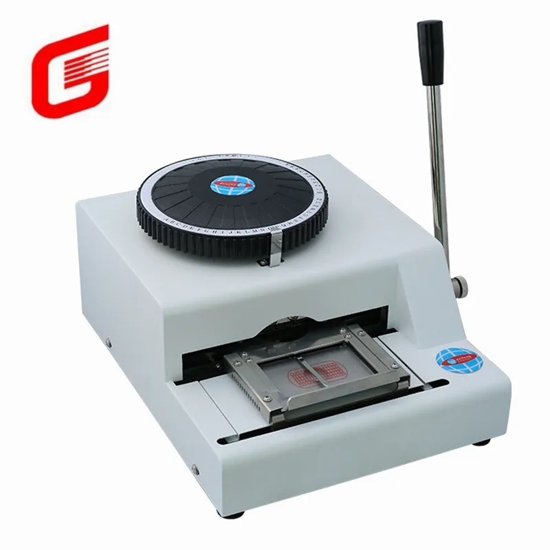 52 Code Letters Manual Number Stainless Steel Plate Embossing Machine Dog Tag Embosser