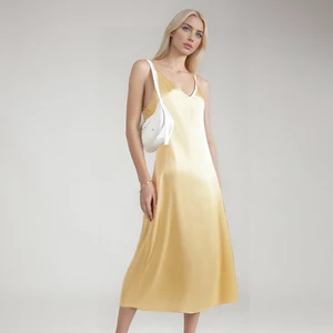 2026 Factory Sexy Nightdress Women's Satin PajamasIce  Long Sleeve Nightgown Lace  Nightwear