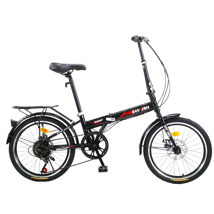 Folding Bike 24 Inch Women's 26 Inch Orange Adult Foldable Bicycle