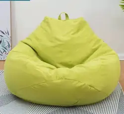 2021 Hot sale with handle green bean bag corner sofa polyester fabric bean bag sofa for living room