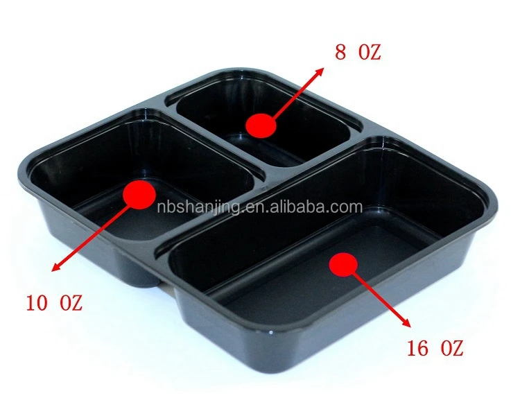 China 9″ x 9″ 3-Compartment Disposable Takeaway Food Containers Wholesale  Clamshell Lunch Box With Lids Manufacture and Factory