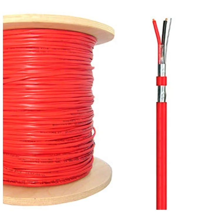 Кабель для сигнализации безопасности 18 awg 2c * 1, 5 мм2, кабель пожарной сигнализации