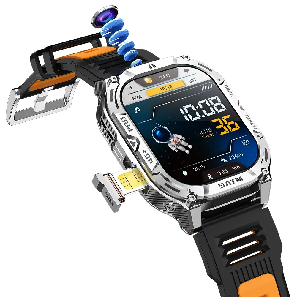 Top Android 4G Smartwatch AMOLED HD Video Call WIFI GPS APP Market NFC IP67 Men Watches aperçu 4