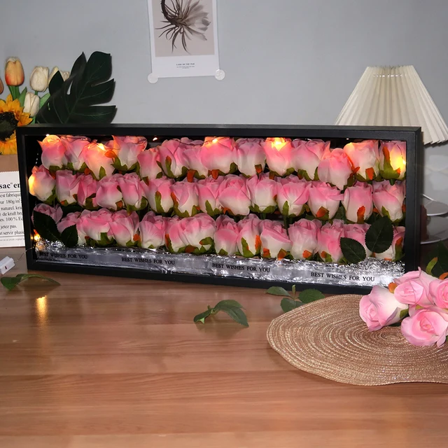 Handmade Modern Art Photo Shadow Box Double-Sided Floating Frame Shadow Box with Floating Frame Dried Flower Display Frame