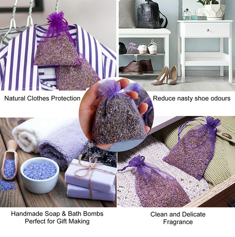 Aroma Bags Products Scented Decorations Dried Lavender  Flower Sachets Seeds Bag Dried Lavender Buds Herb Sachets Bags