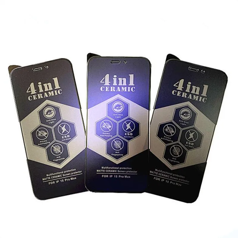 4 in 1 purple matte phone ceramic phone privacy film for Honor Magic 6 pro/9A/9C/Y5P anti-fingerprint phone screen protector