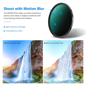 Factory Price 50% off NEEWER 49mm ND Filter ND1000 10 Stops Neutral Density  Camera Nd Filter Lens Filter detail image