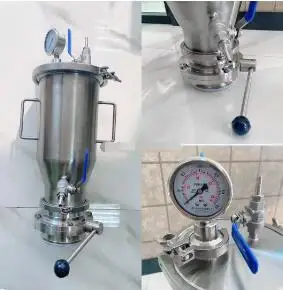 DRY HOPPING DEVICES Feeding Hopper and Dry Hop Doser  for Fermenter Equipment