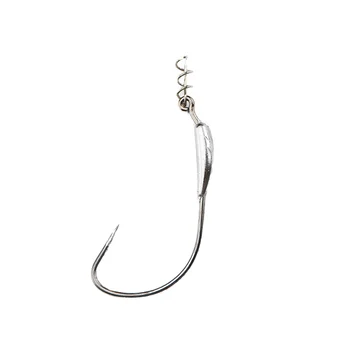 Barbed Soft Lure Lead Hooks 5pcs/bag Coil Spring Crank 5/0#-1/0# Fly Fishing Octopus Target Species – Soft Lure – view 3