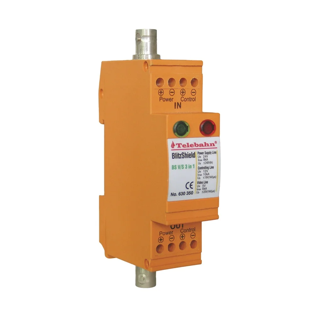 ホット販売カスタマイズオレンジ熱可塑性 5 V/12 V/24 V/48 V/220 V 10kA セキュリティ監視システム SPD BNC サージプロテクター
