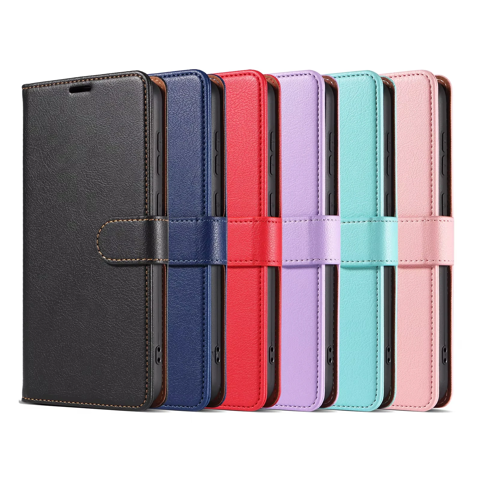 product laudtec leather phone cases solid color protective cover anti drop wallet card case for xiaomi 14ultra 14t pro redmi 13c sjk979-28